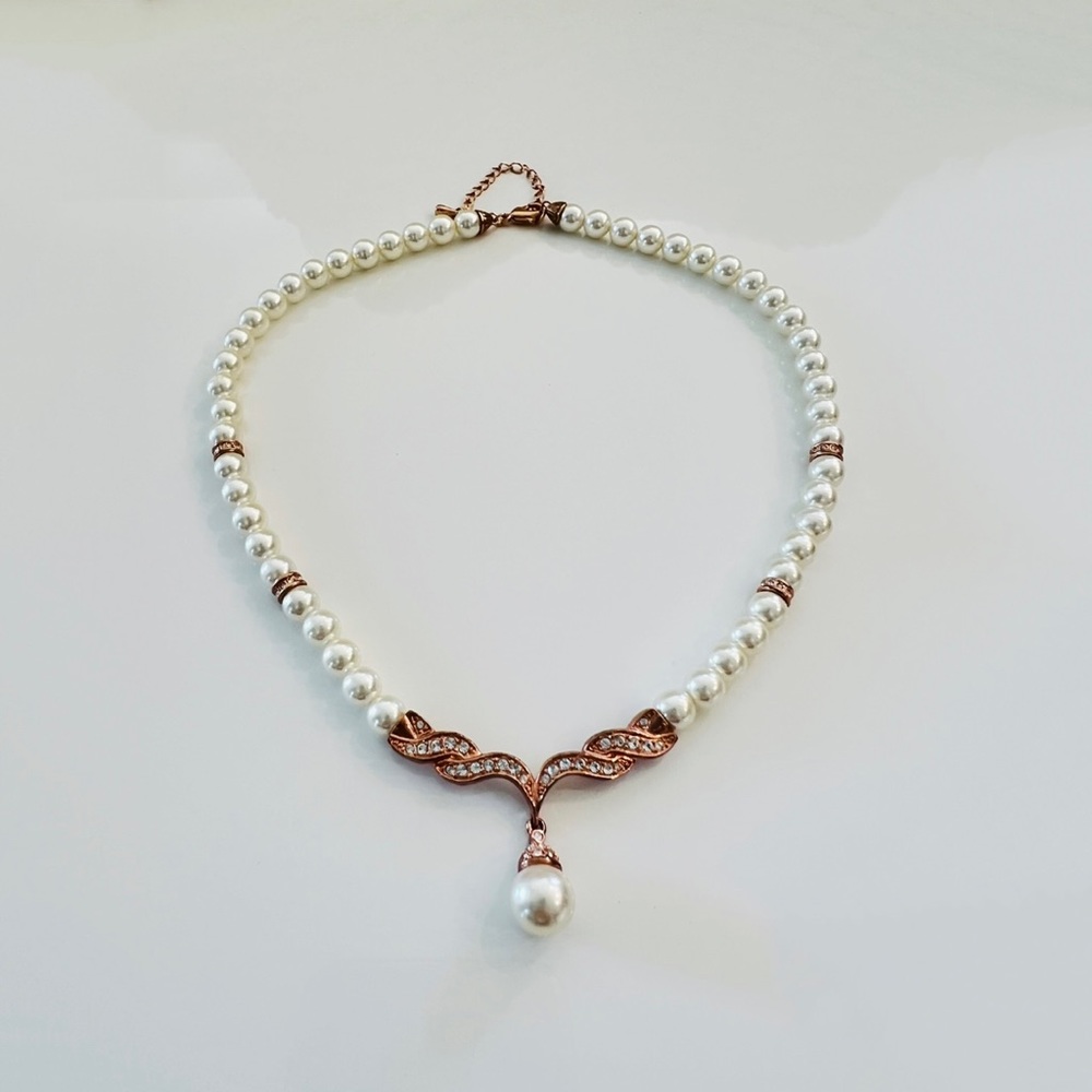 Simulated Pearl Necklace